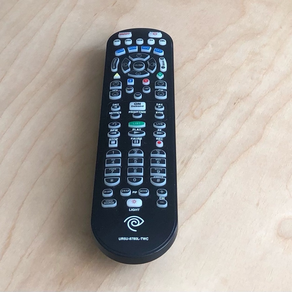 Universal Black Remote Control - Replacement for DVR 9X2in